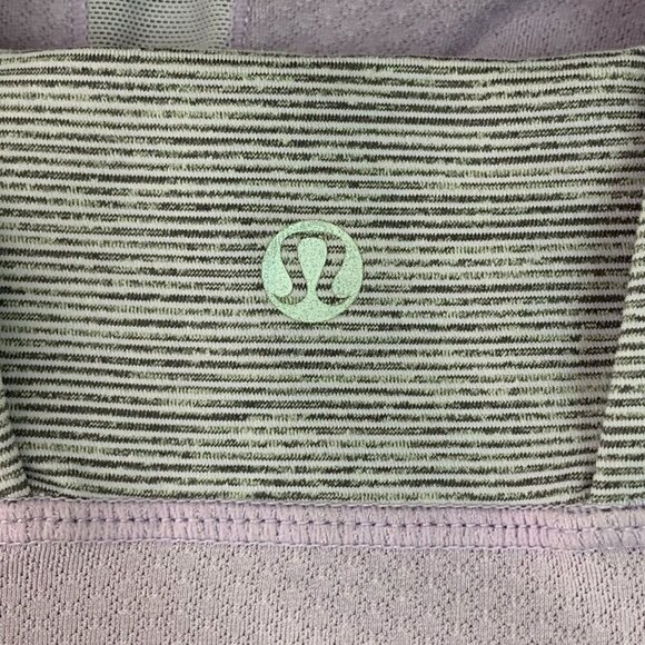 Lululemon Active Strength Tank Lilac Heathered Coal Wee Stripe / Lilac Size 8 - Picture 10 of 12